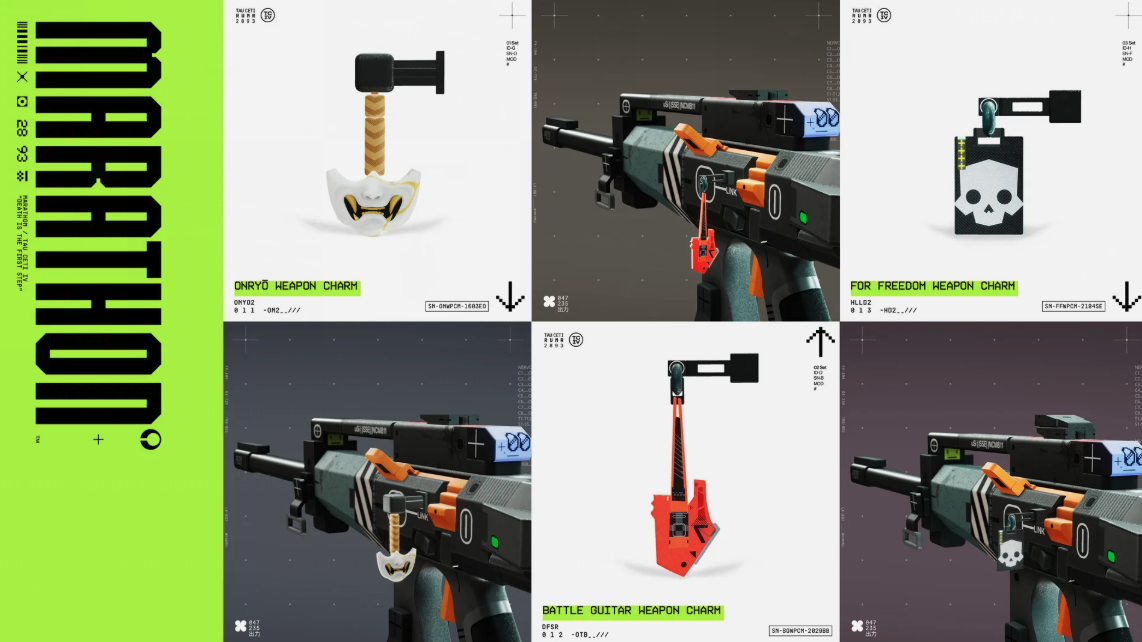 PlayStation Plus Exclusive Marathon Weapon Charms